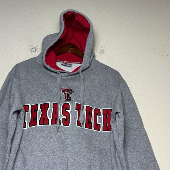 Colosseum Texas Tech Red Raiders University Hoodie Men S Embroidered Red College - Picture 2 of 12